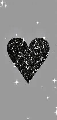 Black wallpaper 2024 with heart