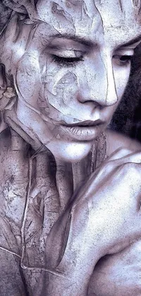 Art Monochrome Statue Live Wallpaper
