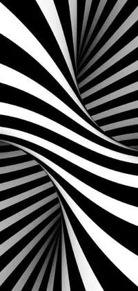 Add some visual magic to your phone with this black and white striped live wallpaper