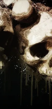 Delve into the dark and macabre with this striking phone live wallpaper