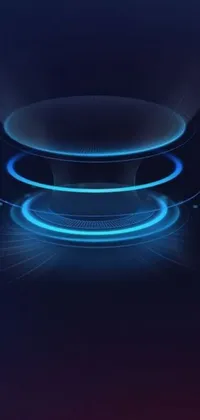 Looking for a sleek and modern live wallpaper for your phone? Check out this cool holographic blue circle! The crisp and smooth lines create a futuristic feel, while the dark background provides just the right amount of contrast