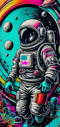 Art Paint Astronaut Live Wallpaper