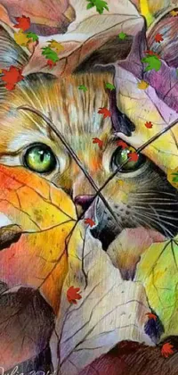 Art Paint Cat Vertebrate Live Wallpaper