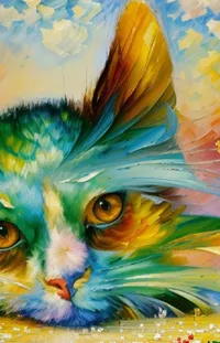 Art Paint Eye Cat Live Wallpaper