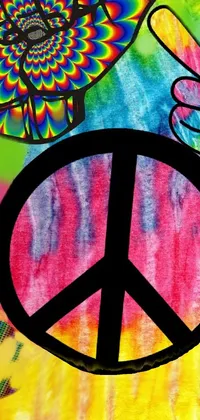 rainbow peace sign wallpaper