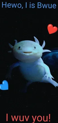 This phone live wallpaper showcases an adorable creature floating in deep space with twinkling stars in the background
