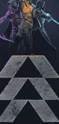 This phone live wallpaper features an image of a man with a bow and arrow in concept art style