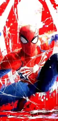Art Red Spider-man Live Wallpaper