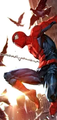 Art Spider-man Cg Artwork Live Wallpaper