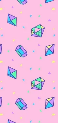This live wallpaper for your phone features a stunning design of colorful kites set against a vibrant pink background