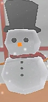 Art Winter Snowman Live Wallpaper