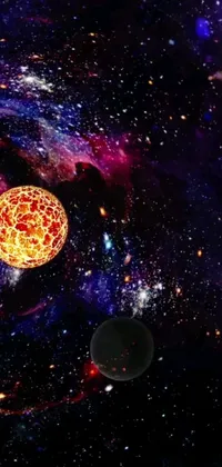 Experience the wonder of the cosmos with this breathtaking phone live wallpaper