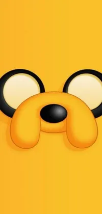 This phone live wallpaper features a charming cartoon face set against a vibrant yellow backdrop