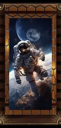 Astronaut Art Poster Live Wallpaper