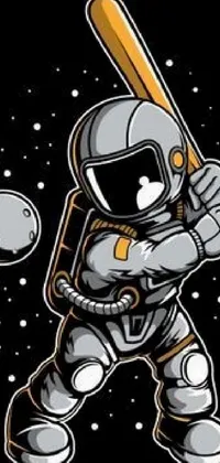 Astronaut Cartoon Space Live Wallpaper