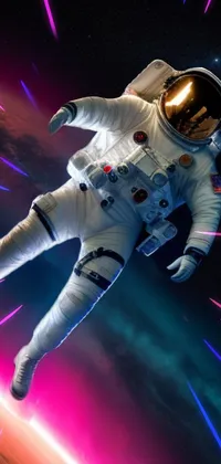 Astronaut Entertainment Purple Live Wallpaper