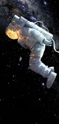 Astronaut Flash Photography Astronomical Object Live Wallpaper