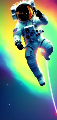 Astronaut Flash Photography Technology Live Wallpaper