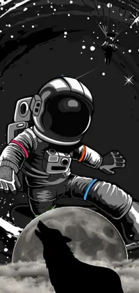 Astronaut Flash Photography World Live Wallpaper