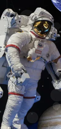 Astronaut Helmet Human Body Live Wallpaper