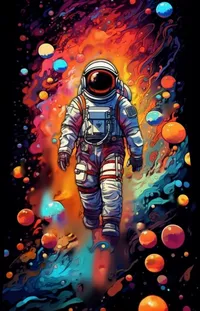 Astronaut Organism Art Live Wallpaper