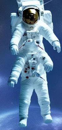 Astronaut Personal Protective Equipment Electric Blue Live Wallpaper