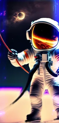 Astronaut Purple Entertainment Live Wallpaper