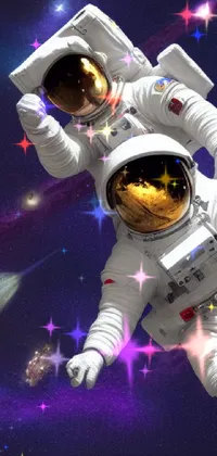 Astronaut Purple Glove Live Wallpaper