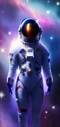 Astronaut Purple Sleeve Live Wallpaper
