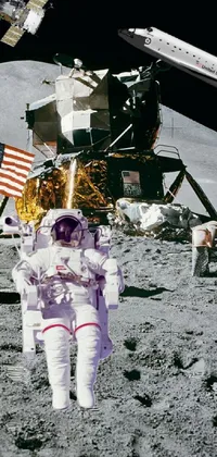 Astronaut World Flag Live Wallpaper