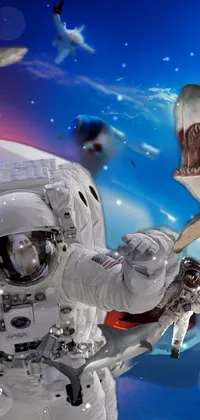 Astronaut World Sky Live Wallpaper