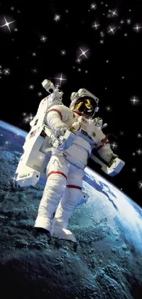 Astronaut World Space Station Live Wallpaper