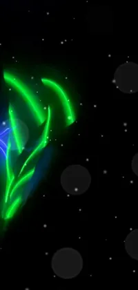 Take your phone wallpaper to the next level with this stunning neon bird flying through the night sky