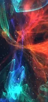This live wallpaper will take you on a cosmic journey with its mesmerizing and animated background of a star-filled sky, featuring a hologram, space art, and other cosmic elements