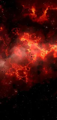 This stunning live wallpaper brings the beauty of space to your phone screen with its red and black color scheme, twinkling stars, and vivid galaxy simulations