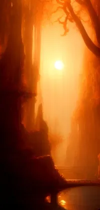 Atmosphere Amber Water Live Wallpaper