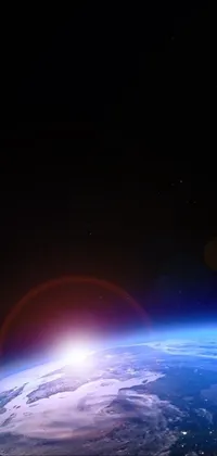 This stunning 4K UHD live wallpaper showcases an astronaut floating above planet Earth in a far-view space walk scene