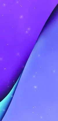 This abstract live phone wallpaper features a purple and blue curvilinear pattern with a material design touch