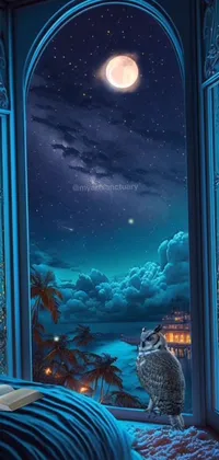 Atmosphere Blue Moon Live Wallpaper