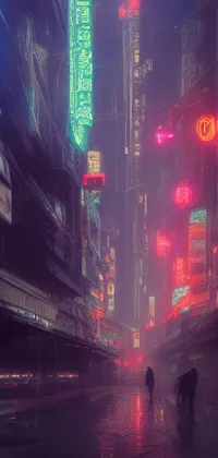 Vibrant Cyberpunk Street Live Wallpaper - free download