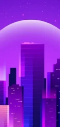 Atmosphere Building Purple Live Wallpaper