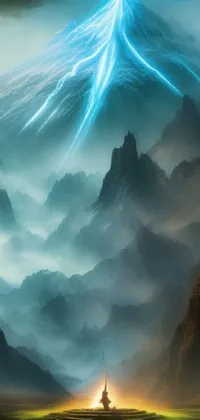 This phone live wallpaper takes your breath away with a mesmerizing fantasy landscape