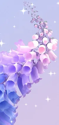 Atmosphere Flower Purple Live Wallpaper