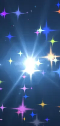 This live wallpaper for your phone presents a stunning star that glows brightly against a dark backdrop