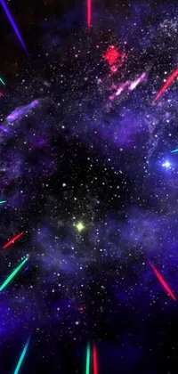 Get lost in a mesmerizing space experience with this phone live wallpaper