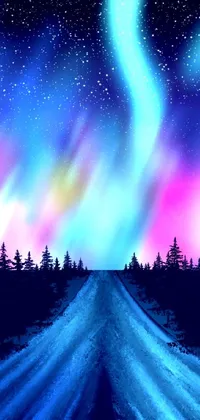 Upgrade your phone's screen with this stunning aurora borealis live wallpaper