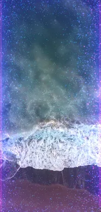 Looking for an epic and immersive live wallpaper for your phone? Look no further than this hyperdetailed mix of natural and technological elements on a galaxy-looking background! This live wallpaper features a hologram, unsplash, video art, waves and particles, and lighting from above, all with adjustable settings for a customized experience