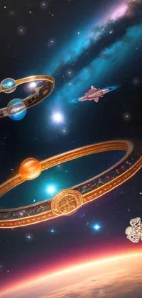 the space rings Live Wallpaper