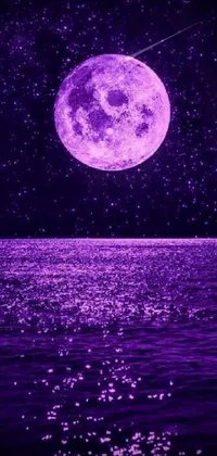 Atmosphere Moon Purple Live Wallpaper