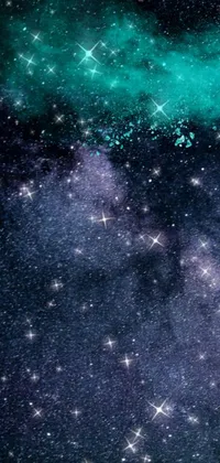This phone live wallpaper features two stunning images of a star-filled sky, enhanced by breathtaking space art